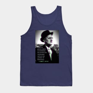 James Joyce portrait and quote: A man of genius makes no mistakes... Tank Top